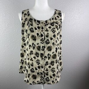 Beautiful Sheer animal print top with stud details